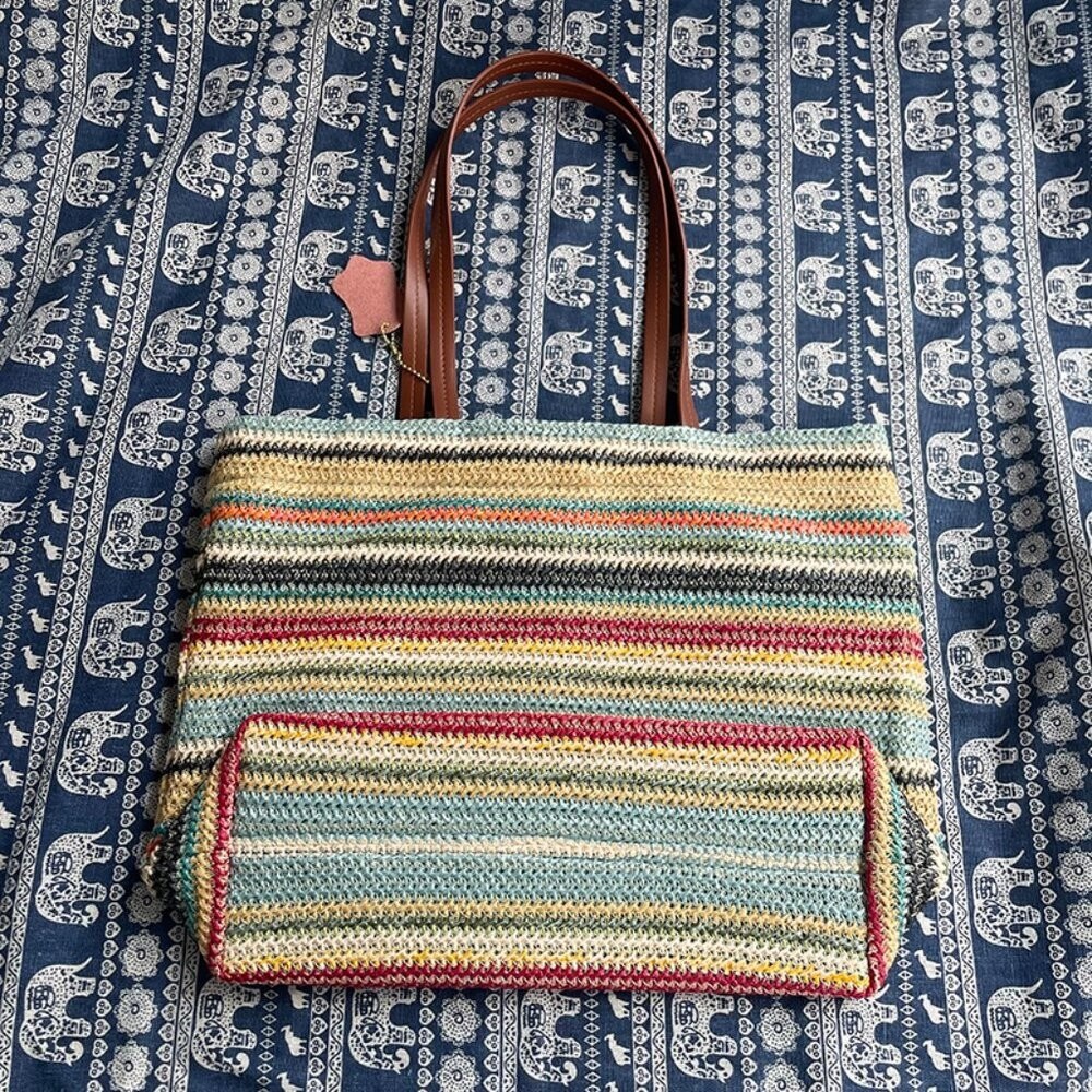 🍒Miu Miu Multicolor Woven Tote Bag - Picture 7 of 7